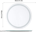 Illuminated Bathroom Mirror 800 x 800 MM Round LED Wall Mounted Vanity Mirror - Image 7