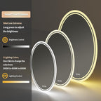 LUVODI Lighted LED Bathroom Mirror: 28”x20” Oval Anti-Fog Dimmable Wall Mounted - Image 4