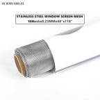 Heavy-Duty Stainless Steel Mesh Screen#18Mesh Wire Dia:0.23mm Size:48"x118" 304 - Image 5