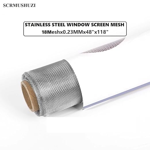 Heavy-Duty Stainless Steel Mesh Screen#18Mesh Wire Dia:0.23mm Size:48"x118" 304 - Image 5