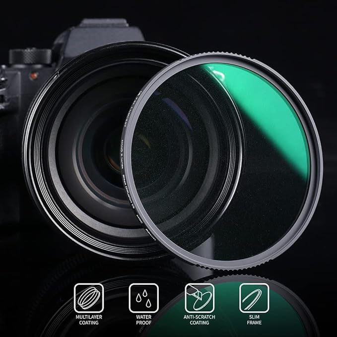 K&F CONCEPT 67mm Black Diffusion 1/2 Filter Mist Cinematic Effect Lens Filter - Image 7