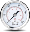 SENCTRL 200 Psi Pressure Gauge, 1/4 NPT Back Mount, Waterproof, Stainless Steel by senctrl