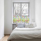 Easter Half Window Curtains 24 Inches Long, Spring Bunny Colorful Rabbit Eggs - Image 5