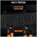 HORUSDY 12" Adjustable Oil Filter Pliers, Adjustable Oil Filter Wrench Removal - Image 5