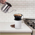 Fino Pour-Over Coffee Brewing Filter Cone, Number 4-Size, Brews 8 to 12-Cups - Image 3
