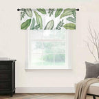 Summer Palm Leaf Sheer Valance Curtains - Image 4