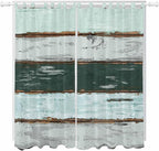 Blue Teal Living Room Curtains 84 Inch Length, Window Curtains Tab Top by Unknown