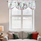 Spring Tie Up Valance Curtains for Windows, Kitchen Curtains Window Shades - Image 3