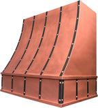 CT Copper Tailor Sloped Copper Vent Hood Island Mount, 610 CFM Exhaust Fan - Image 2