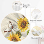 Farm Sunflowers Kitchen Curtains 45 Inch Length, Short Cafe Window Curtains Tab - Image 6