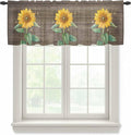 Summer Sunflower Sheer Valance Curtains by Houseown