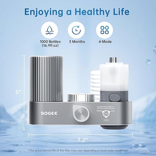 Water Filter for Sink Faucet, 4-in-1 Faucet Water Filter - Image 4