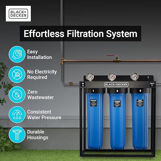 BLACK+DECKER Whole House Water Filter System | Anti-Scale | 3-Stage Filtration - Image 5