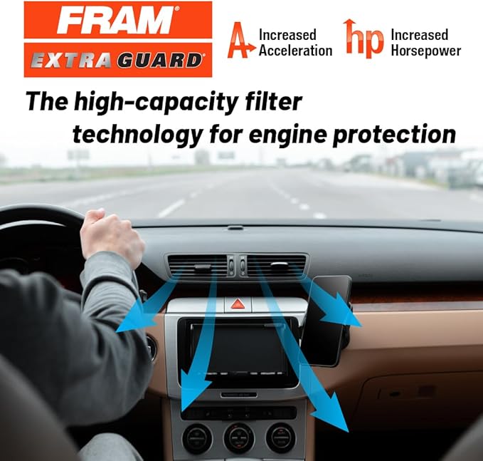 FRAM Extra Guard Rigid Panel Engine Air Filter Replacement, Easy Install - Image 2