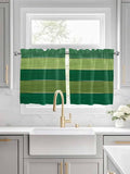 Farm Retro Green Wood Grain Window Valance Curtains, Rustic Wooden Plank by IDOWMAT