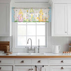 Easter Sheer Valances for Windows 42"x18", Light Filtering Kitchen Curtains - Image 3