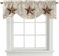 Western Texas Star Retro Tie Up Valance Curtains by Unknown
