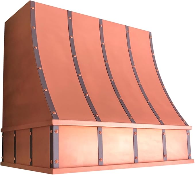CT Copper Tailor Sloped Copper Vent Hood Island Mount, 1260 CFM Exhaust Fan - Image 3
