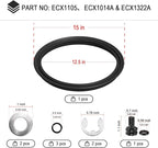 Generic Pool Filter Diaphragm Gasket ECX1105, Shaft kit ECX1014A and - Image 3