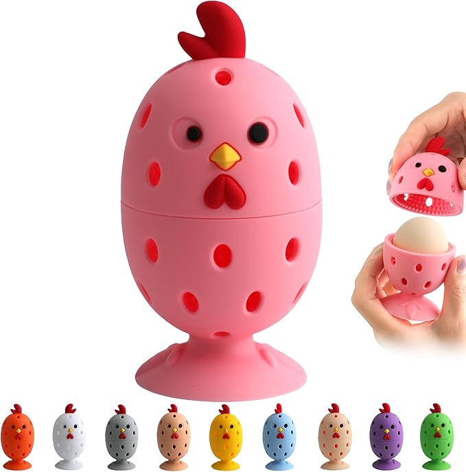 Egg Brush Cleaner, Egg Cleaner for Fresh Eggs, Cute Chick Shaped Egg Wash and by Unknown