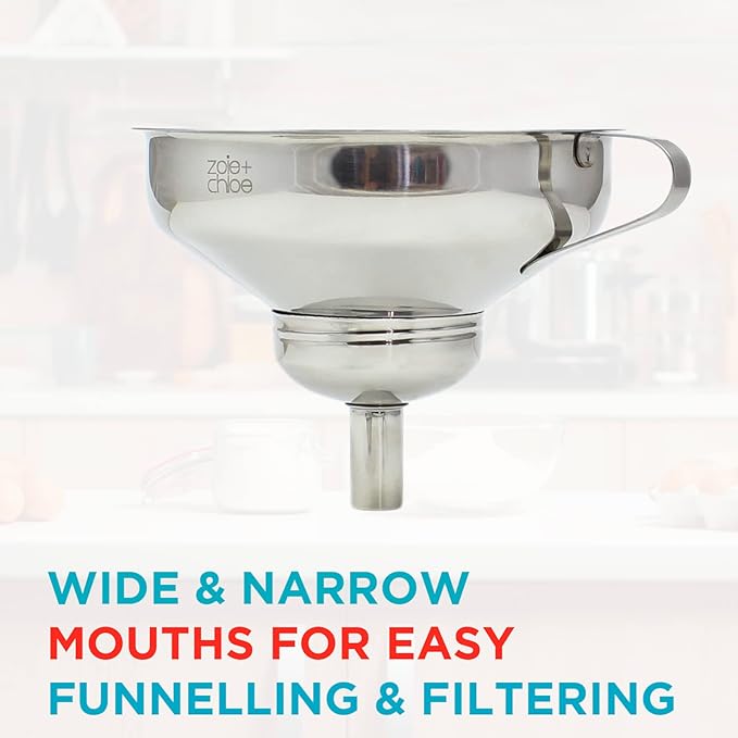 Zoie + Chloe 3-in-1 Stainless Steel Funnel Set - Image 2