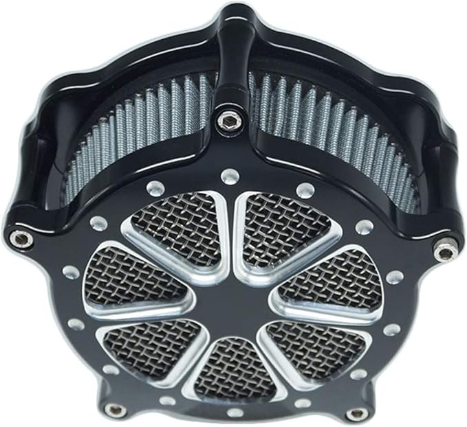 Air Filter Intake Cnc Cut Air Cleaner Venturi Motorcycle Chrome Kit - Image 3