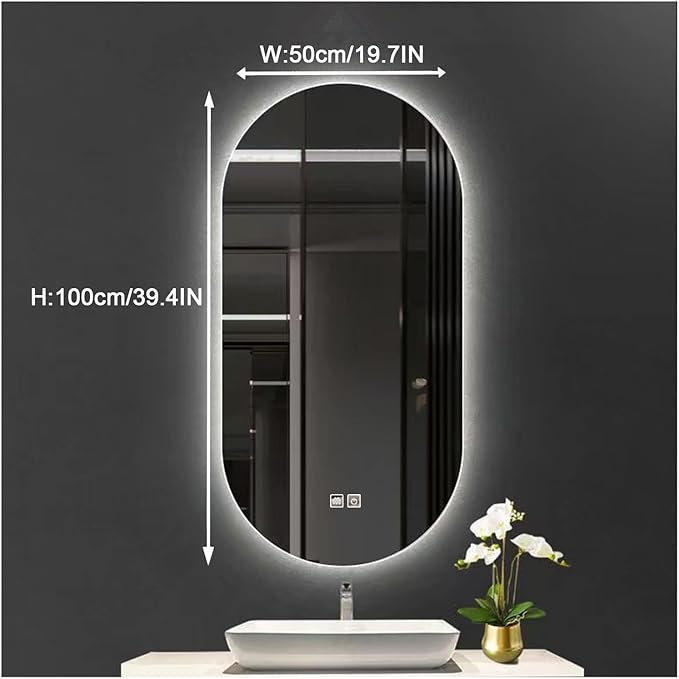 Bathroom Mirror with LED Lights，Bathroom Led Mirror ，Backlit Bathroom Mirror - Image 2