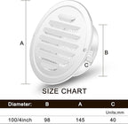 Zonon 12 Pcs Stainless Steel Soffit Vents 4 Inch Round Dryer Vent Cover - Image 3