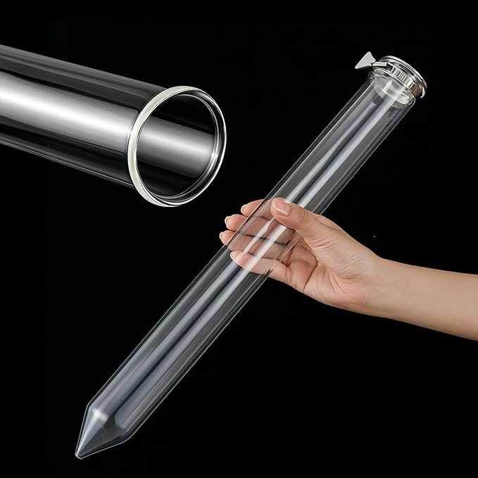 Chunful Glass Extractor Extraction Filter Tube 20" Long 50mm Diameter Thick and by Chunful