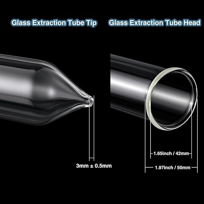 Chunful Glass Extractor Extraction Filter Tube 20" Long 50mm Diameter Thick and - Image 3