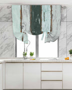 Tie Up Curtains for Windows, Vintage Wooden Retro Art Farmhouse Barns Room - Image 4