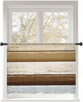 Sheer Curtains 45 Inch Length, Wood Grain Brown Semi Sheer Curtains Light by Unknown