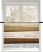 Sheer Curtains 45 Inch Length, Wood Grain Brown Semi Sheer Curtains Light by Unknown