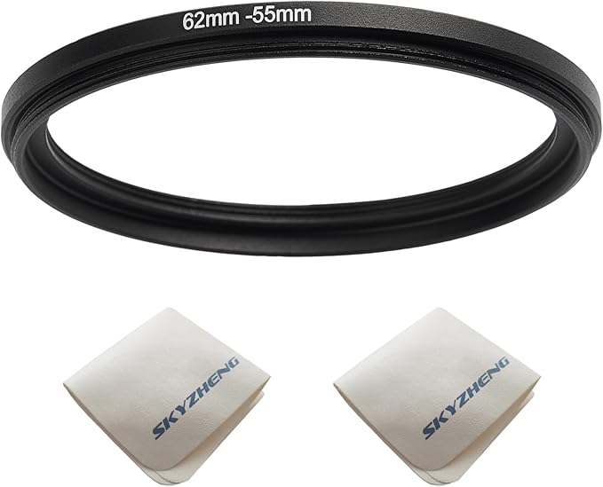 62mm Lens to 55mm Camera Lens Adapter 62mm to 55mm Step Down Ring Adapter Ring by SKYZHENG