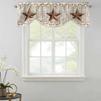 Western Texas Star Retro Tie Up Valance Curtains - Image 2
