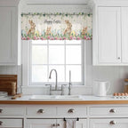 Easter Sheer Valances for Windows 60"x18", Light Filtering Kitchen Curtains - Image 3