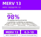 14x25x1 MERV 13 Pleated Air Filter MPR 1900 & FPR 10, Furnace Air Filters - Image 4