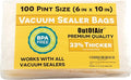 100 Vacuum Sealer Bags: Pint Size by OutOfAir Works by OutOfAirVacuumSealerBags