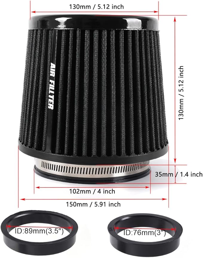 4-Inch Cold Air Intake Filter - Image 5