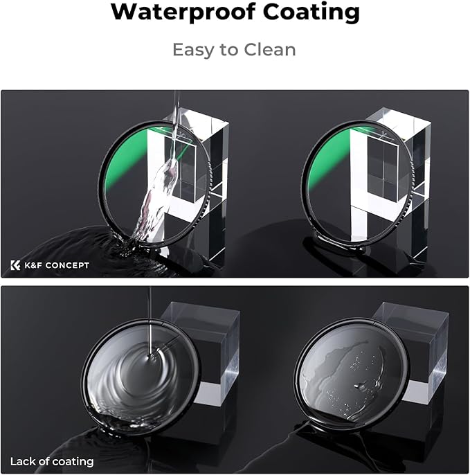 K&F CONCEPT 82mm CPL MCUV ND1000 Lens Filter 2 Lens Caps Kits Waterproof - Image 4