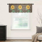 Summer Sunflower Sheer Valance Curtains - Image 5