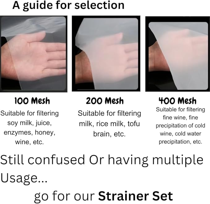 Kitchen Ultra-Fine Nylon Mesh Strainer I Filter Spoon Sieve - Image 3