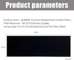 Carbon Fabric Filter 16" x 48" x 0.12" Replacement Activated Charcoal Hepa AC - Image 2