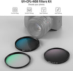 NEEWER 62mm UV CPL ND Lens Filter Kit, UV Protection + Circular Polarizing + - Image 2