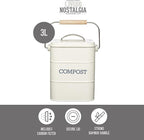 KitchenCraft Living Nostalgia Kitchen Compost Bin, 16.5 x 12 x 24 cm, Antique - Image 2