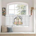 Easter Bunny Kitchen Tier Curtains 24 Inch Long 2 Panel Set, Rod Pocket Cafe by Unknown