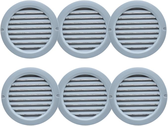 VENTS-US - 4" Round Plastic Light Gray Vent Cover - Compatible with a 4 Inch - Image 2