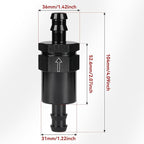 1/2" Billet Inline Fuel Filter 30 Micron Aluminum Black - Image 2
