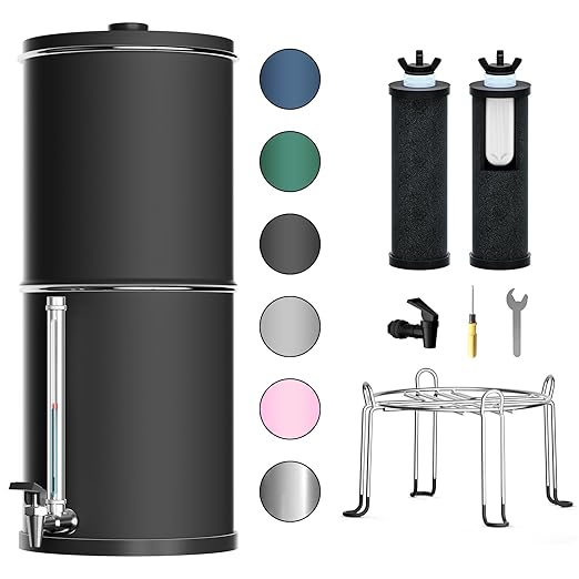 Purewell 3-Stage 0.01μm Ultra-Filtration Gravity Water Filter System, 304 by Purewell