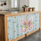 Easter Kitchen Tier Curtains 36 Inch Long 2 Panel Set, Rod Pocket Half Window - Image 7